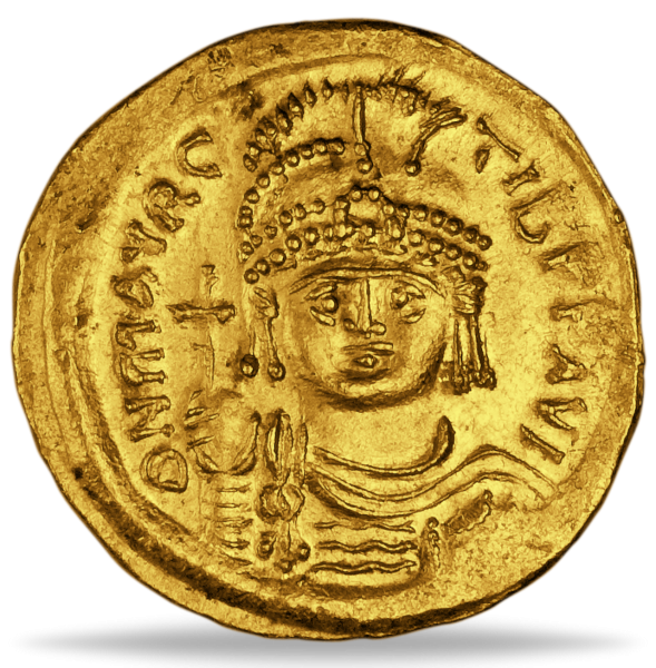 Solidus Kaiser Mauritius Tiberius - Münze Vorderseite