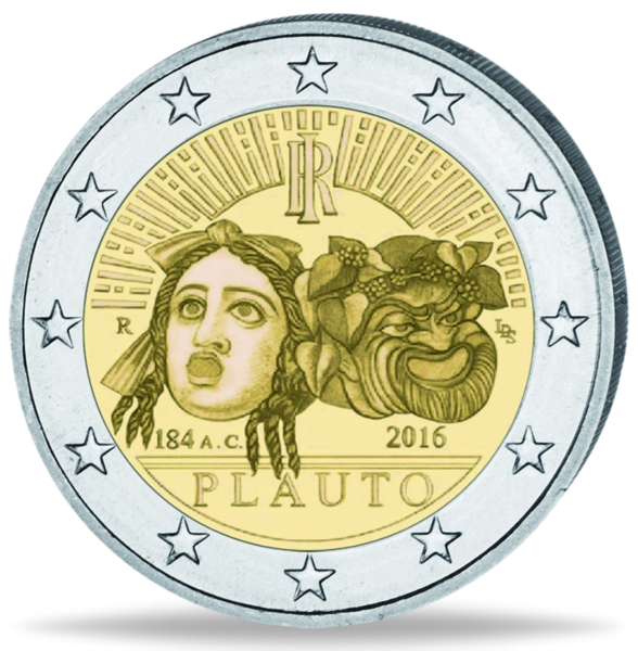 2 Euro „Titus Maccius Plautus“ - Münze Vorderseite