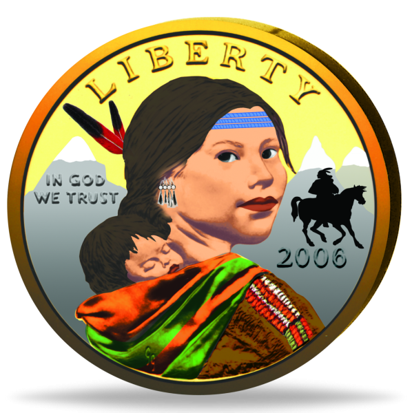 USA, 1 US-Dollar, Sacagawea - Sioux - Münze Vorderseite