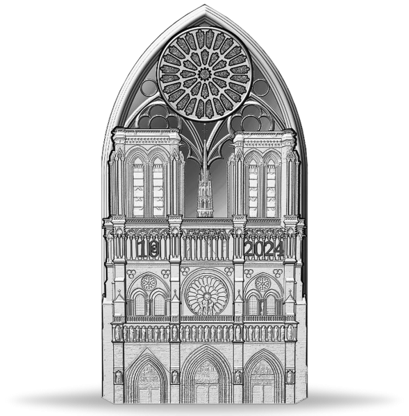 10 Euro Wiederaufbau von Notre Dame Münze Vorderseite