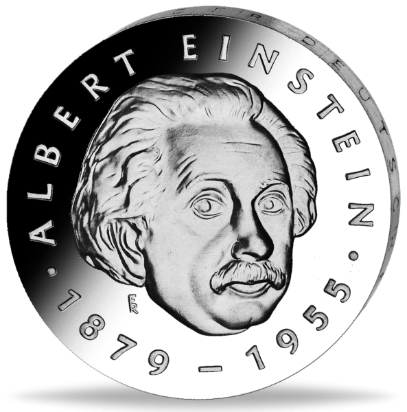 5 Mark der DDR Albert Einstein - Vorderseite Münze