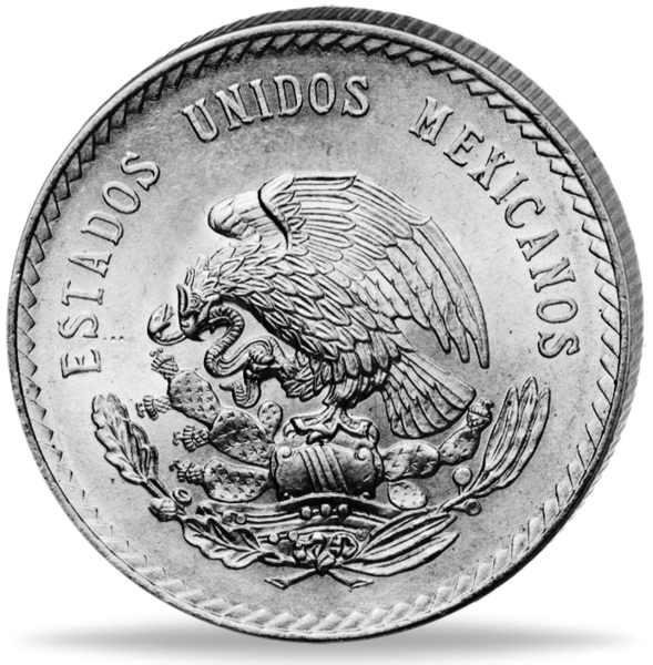 Mexiko, 5 Pesos 1947-1948 Cuauthemoc - Silber - Münze Vorderseite