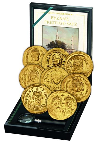 Solidus Byzanz-Prestigesatz - 8 Münzen Gold - Kassette