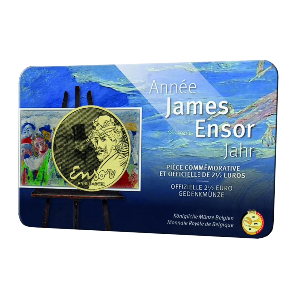 2,5 Euro Exprssionist James Ensor, in FR-wallonischer Coinc - Blister Vorderseit