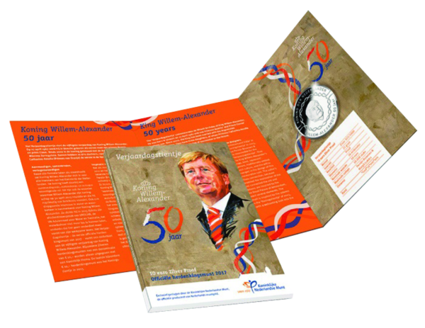 10 Euro 50. Geburtstag Willem Alexander - Verpackung