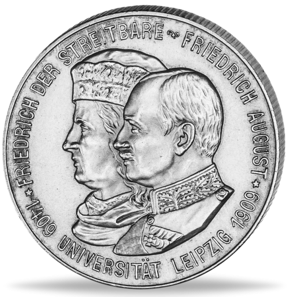 2 Mark „Friedrich August III.“ 1909 - Silber - Münze Vorderseite