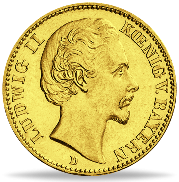 20 Mark Ludwig II. - 1878 - Münze Vorderseite