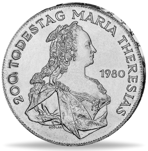 500 Schilling 200 Jahre Tod Maria Theresia - Münze Vorderseite