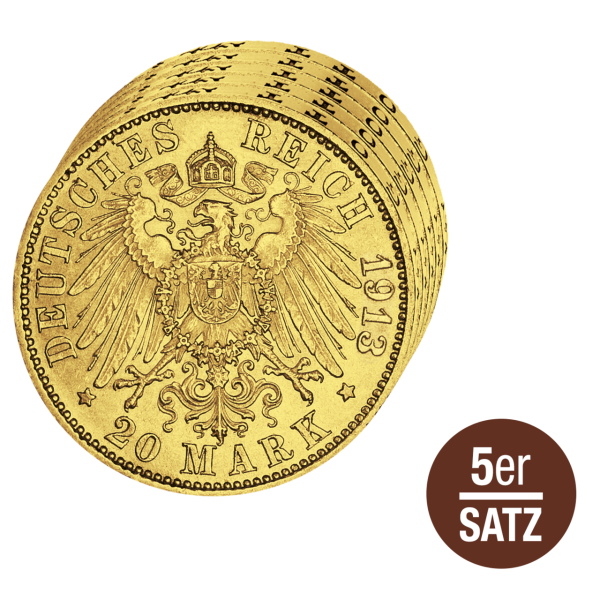 5x Hamburg Albert-Ballin-Golds - Satzbild