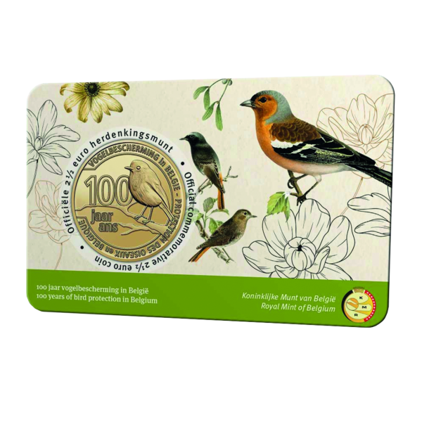 2.5 Euro Vogelschutz flaemisch Nl  - Vorderseite Coincard