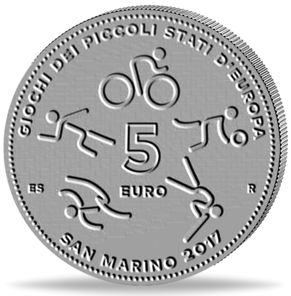 5 Euro  Spiele d.europ.Kleinst - Münze Vorderseite