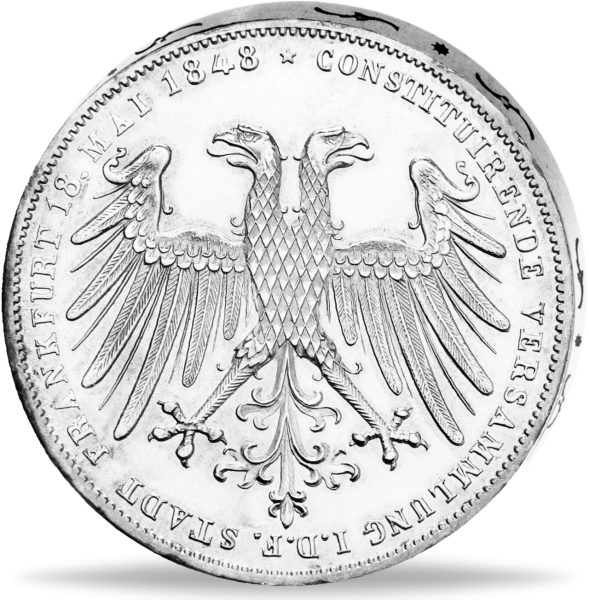 Doppel Gulden Frankfurt Parlamentsgruendung - Vorderseite Münze