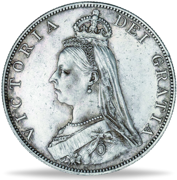 2 Florin Victoria 1887-90 - Münze Vorderseite