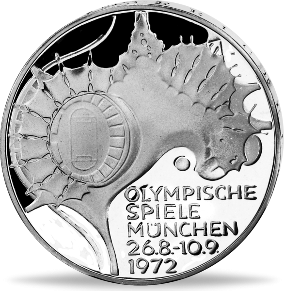 10 Deutsche Mark Olympia - Vorderseite Münze