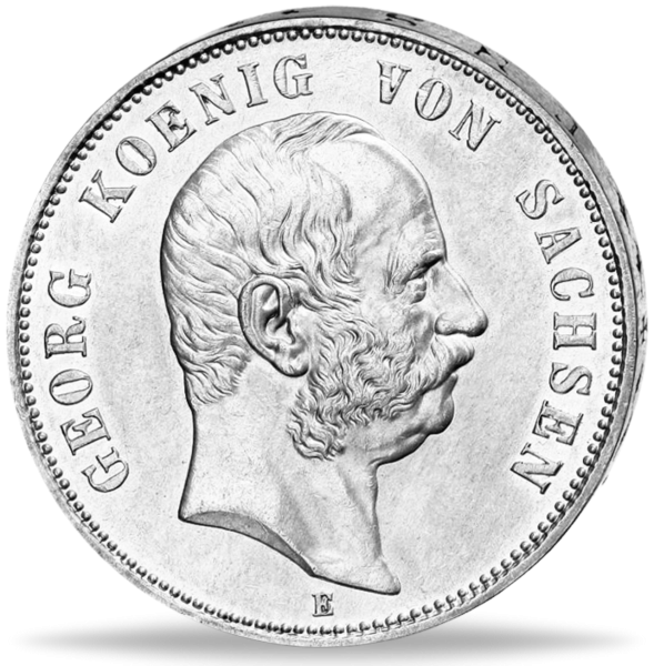 5 Mark „König Georg“ 1904 - Silber - Münze Vorderseite