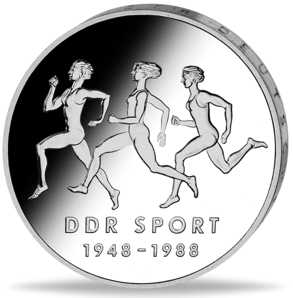 DDR, 10 Mark 1888, 40 Jahre Deutscher Turn- und Sportbund - Münze Vorderseite