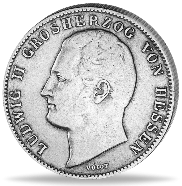 1/2 Gulden Großherzog Ludwig II. - Münze Vorderseite