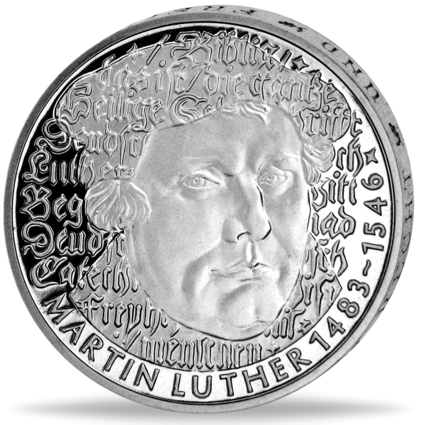 5 Deutsche Mark Martin Luther - Vorderseite BRD Münze