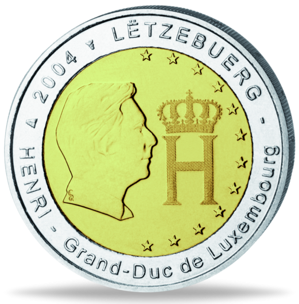 2 Euro Großherzog Henri - Münze Vorderseite