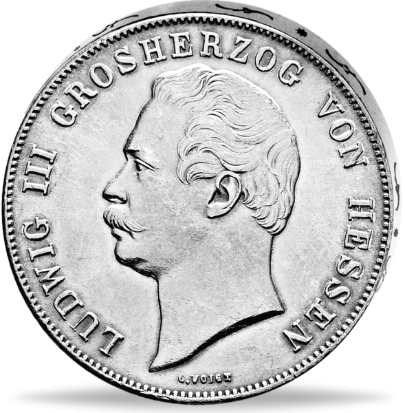 Doppel Gulden Hessen Ludwig III - Vorderseite Münze