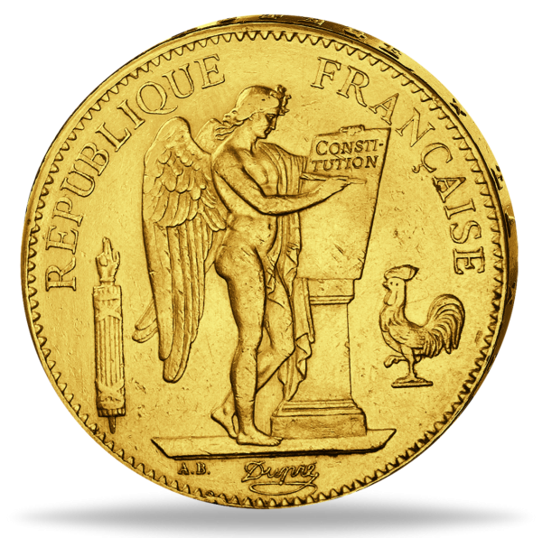 100 Französische Francs Genius 1879 - Vorderseite Münze