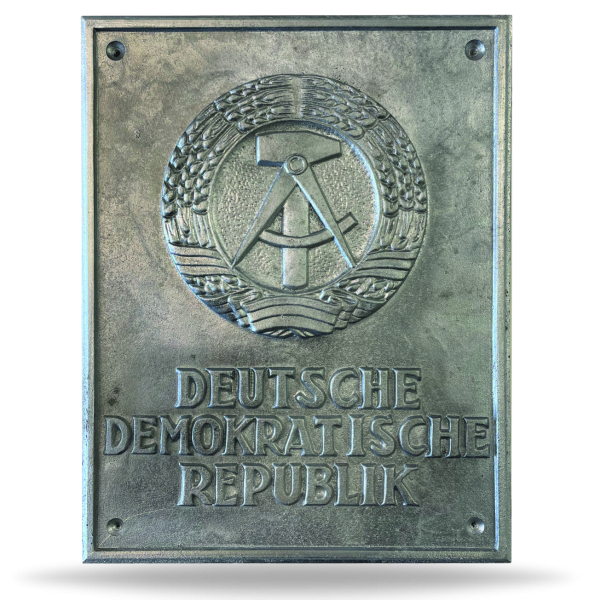 DDR Grenzschild - Vorderansicht