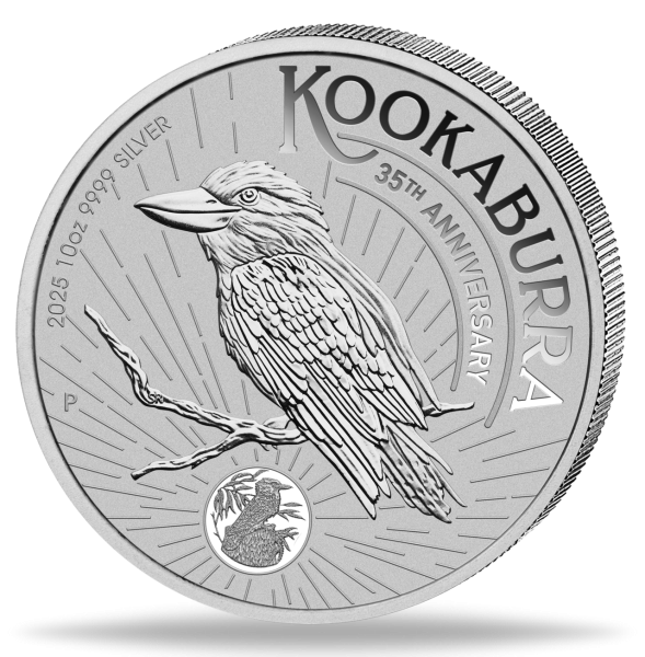 Australien, 10 Dollar Kookaburra 2025 Münze Vorderseite