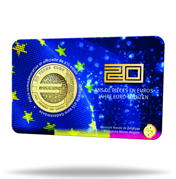 2,5 Euro 20 Jahre Euro Coincard -  in FR/wallonischer Sprache  Münze Vorderseite