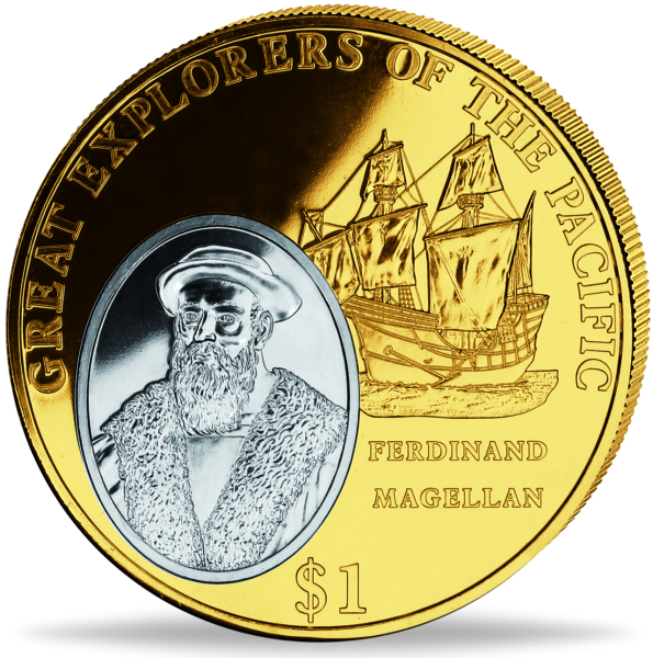 1 Dollar Ferdinand Magellan - Vorderseite Münze