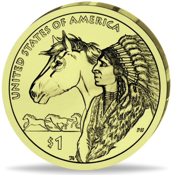 1 US Dollar Sacagawea - Münze Vorderseite