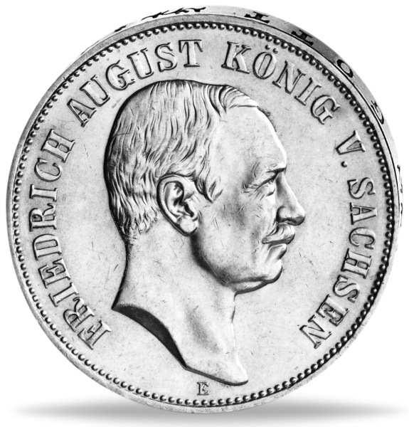 Sachsen, 5 Mark Friedrich August III. 1914 - Silber - Münze Vorderseite