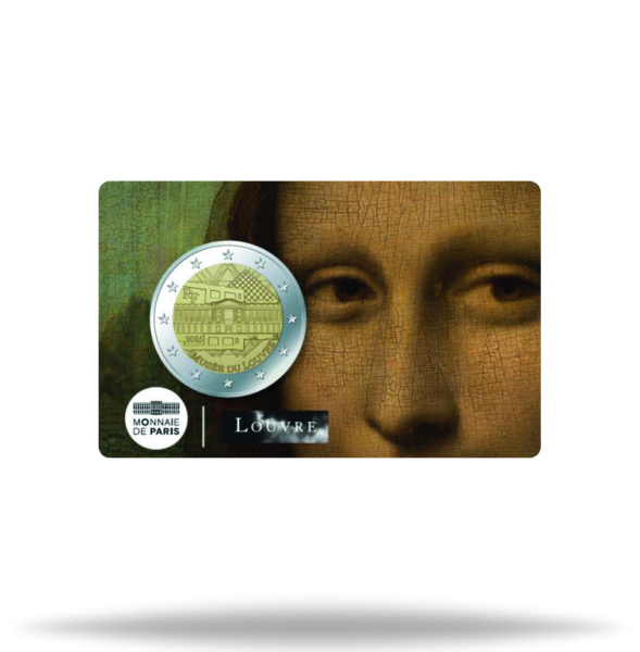 2 Euro Louvre in Coincard Mona Lisa - Münze in Coincard