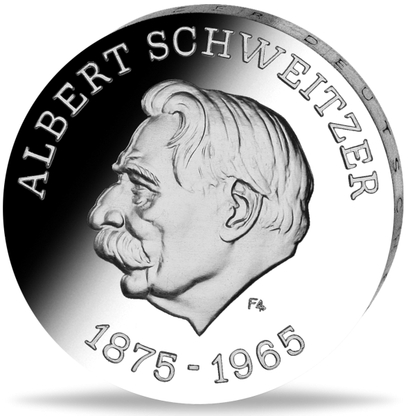 10 Mark der DDR Albert Schweitzer - Vorderseite Münze