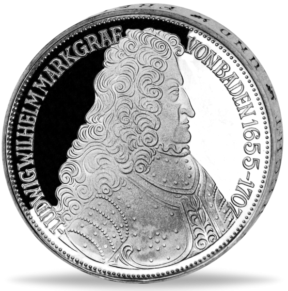 5 Deutsche Mark Markgraf von Baden - Silber Münze Vorderseite