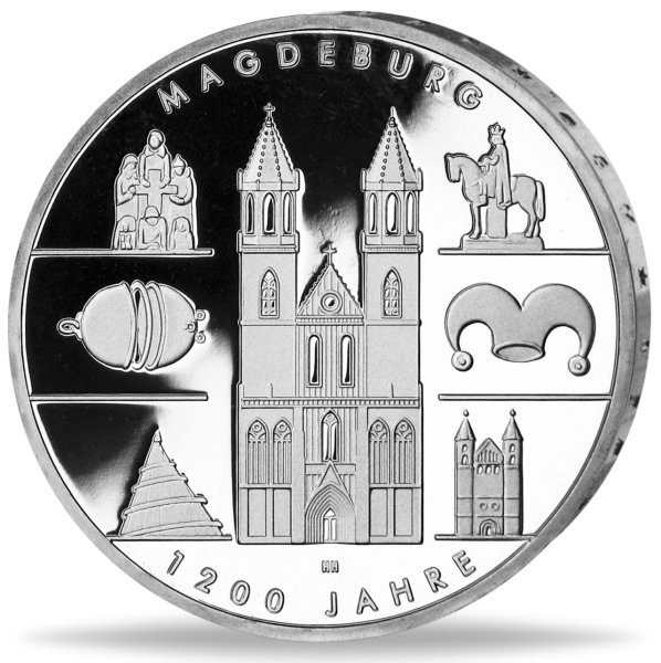 10 Euro 1200 Jahre Magdeburg - Vorderseite Münze