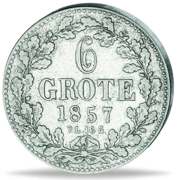 6 Grote Bremen 1840-61 - Münze Vorderseite