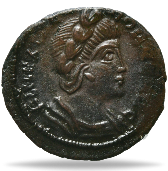 Römisches Reich, Follis 335, Theodora, Münze Vorderseite