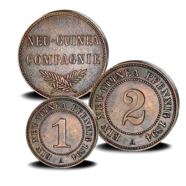 1und 2 Pfennig-Satz Deutsch Neuguinea