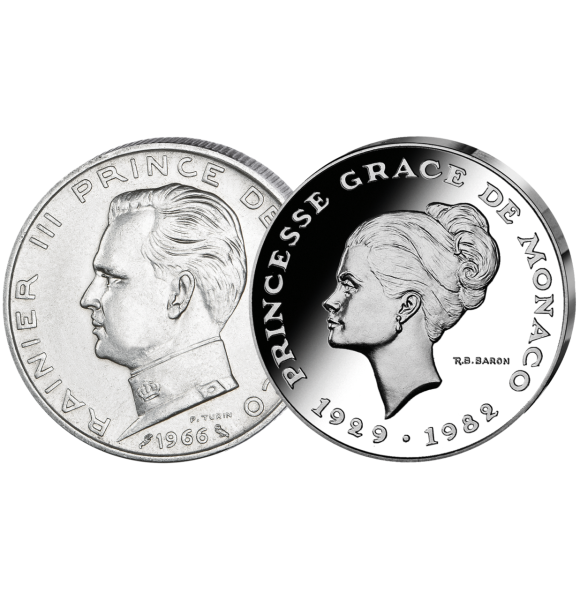 5+10 Francs Rainier + Grace Kelly - Satzbild