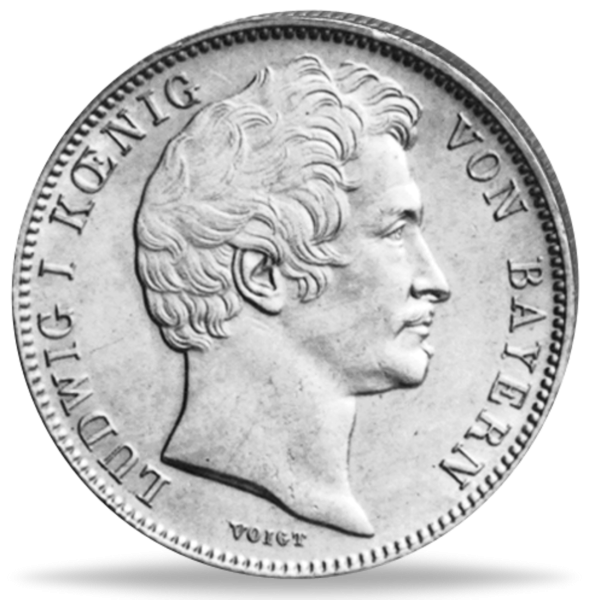 1 Gulden Ludwig I. - Vorderseite historische Münze