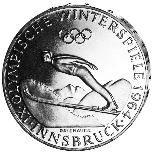 50 Schilling Olympiade Innsbruck, 1964 - Silber Münze Vorderseite