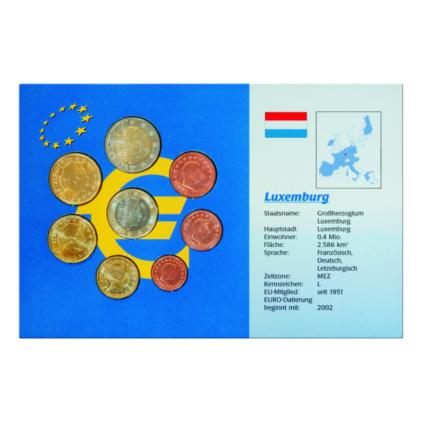 3,88 Euro-Kurssatz „Luxemburg“ - Vorderseite