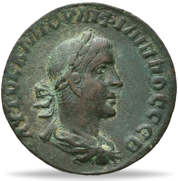 Römisches Reich, AE 28 247-249, Kaiser Philipp II. Münze Vorderseite