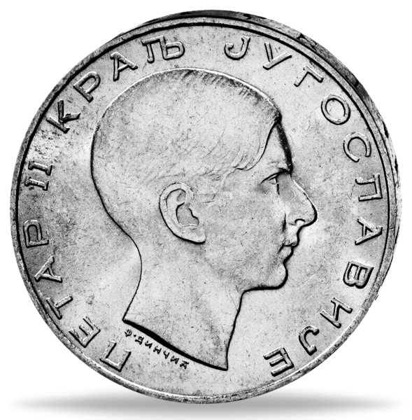 Jugoslawien, 50 Dinar 1938, König Peter II. - Münze Vorderseite