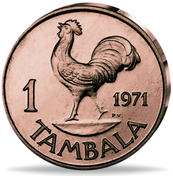 1 Tambala 1971 bis 1974 - Vorderseite Münze