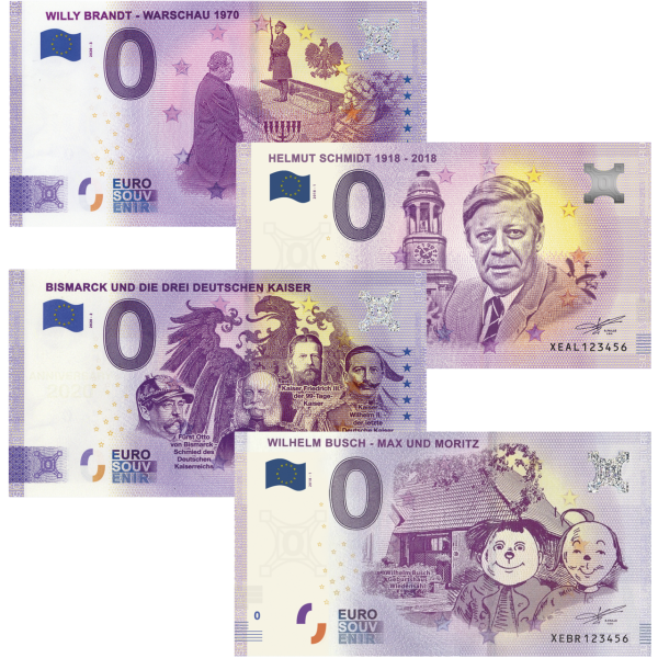 4x0 E Banknote Dt Themen Satz - Satzbild