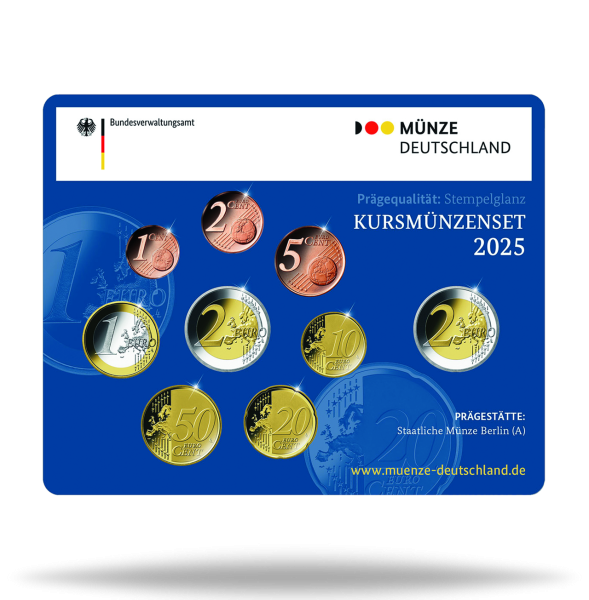 Deutschland, 5,88 Euro Kurssatz, 2025, Stempelglanz, Prägestätte unserer Wahl