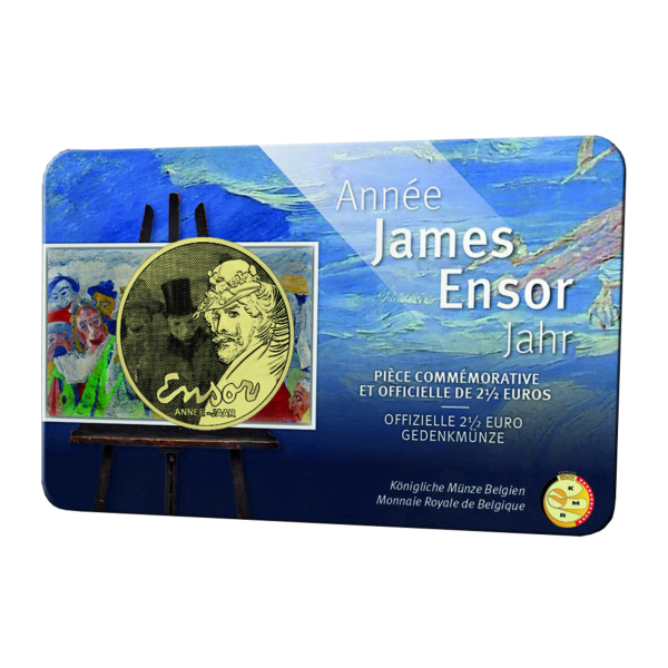 2,5 Euro Exprssionist James Ensor, in FR-wallonischer Coinc - Blister Vorderseit