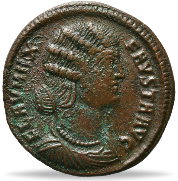 Römisches Reich, Follis 326, Fausta, Münze Vorderseite