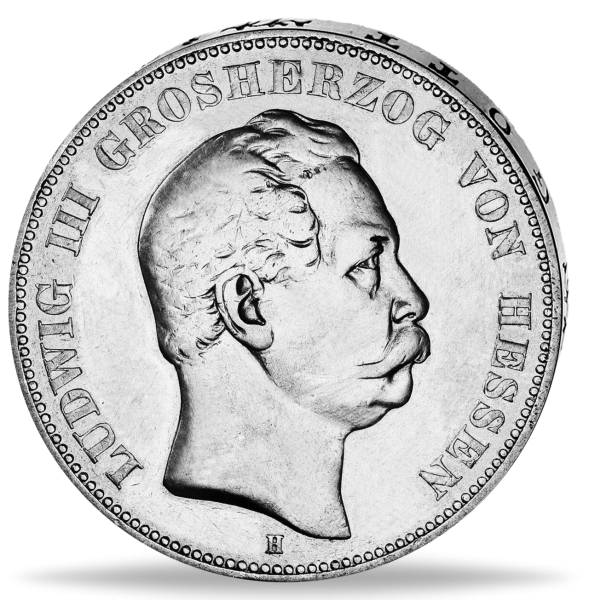 5 Mark „Ludwig III.“ 1875 Silber - Münze Vorderseite